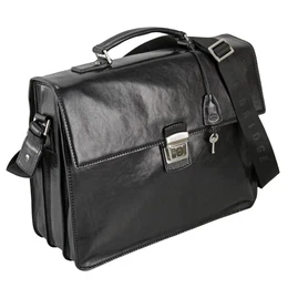 Story Uomo Aktentasche Leder 40 cm schwarz