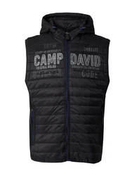 CAMP DAVID Übergangsjacke hellgrau/schwarz/weiß