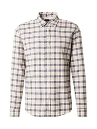 Hemd 'C-ROAN' beige / creme / dunkelgrau