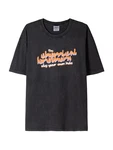 Bershka T-Shirt lavendel/orange/schwarz/offwhite