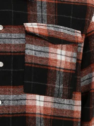 Jack & Jones Plus Jacke JORVesterbro rostbraun/schwarz/weiß