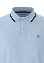 SELECTED HOMME Poloshirt SLHAtlas hellblau/dunkelblau/weiß