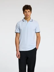 SELECTED HOMME Poloshirt SLHAtlas hellblau/dunkelblau/weiß