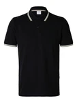 SELECTED HOMME Poloshirt SLHAtlas grau/schwarz/weiß SELECTED HOMME Poloshirt SLHAtlas grau/schwarz/weiß