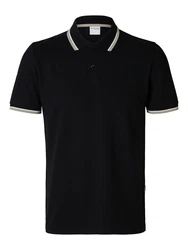 SELECTED HOMME Poloshirt SLHAtlas grau/schwarz/weiß