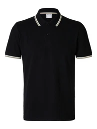 Poloshirt 'SLHAtlas' grau / schwarz