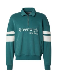 Sweatshirt smaragd / wei