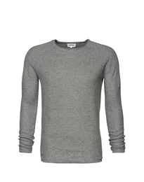 Pullover 'Honeycomb' graumeliert