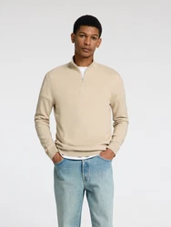 SELECTED HOMME Rundhalspullover Berg beige
