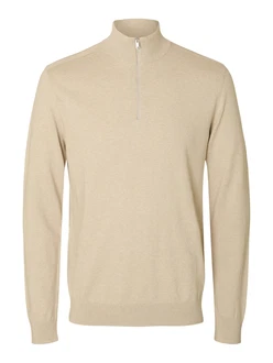 SELECTED HOMME Rundhalspullover Berg beige SELECTED HOMME Rundhalspullover Berg beige