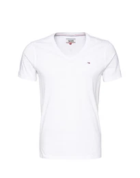 Tommy Jeans T-Shirt mit V-Ausschnitt Original weiß