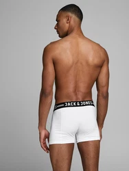 JACK & JONES Boxershorts SENSE TRUNKS 3-PACK NOOS schwarz / weiß