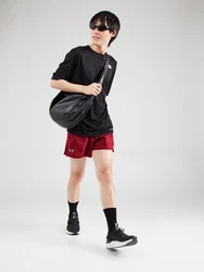 UNDER ARMOUR Sportshorts 'Launch 5' kirschrot/weiß