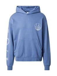 Sweatshirt 'LA WORLD' himmelblau / wei