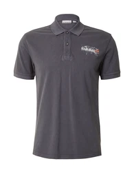 Poloshirt 'EDIL 1' dunkelgrau / offwhite