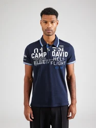 CAMP DAVID Poloshirt 'Heli Flight' navy/azur/wei