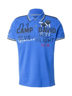 CAMP DAVID Poloshirt 'Heli Flight' blau/navy/weiß CAMP DAVID Poloshirt 'Heli Flight' blau/navy/weiß