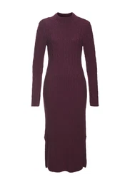 Úpletové šaty lilek