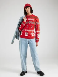 ONLY & SONS Pullover ONSXmas smaragd/rot/schwarz/weiß