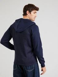JACK & JONES Sweatjacke 'ERIK' navy/orange/weiß