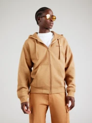 Carhartt WIP Sweatjacke American Script schoko/cappuccino/dunkelgelb