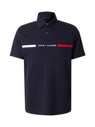Poloshirt navy / blutrot / wei