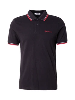 Ben Sherman Poloshirt T-Shirt rot/schwarz/weiß