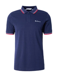 Ben Sherman Poloshirt T-Shirt marine/rot/wei