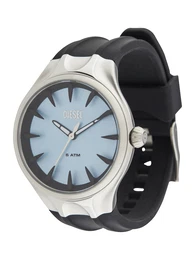 Uhr hellblau / schwarz / silber