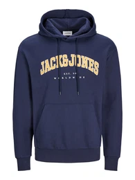 Plus Sweatshirt 'JJECaleb' navy / hellorange / wei