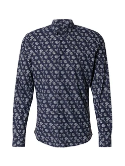 JACK & JONES Hemd 'JPRBLAACTIVE' nachtblau/schwarz/weiß