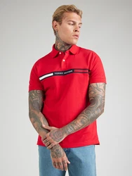 Tommy Hilfiger Poloshirt HILFIGER CHEST INSERT REG POLO rot/schwarz/weiß