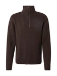 JACK & JONES Pullover JORFREDERIKSBERG (1-tlg) dunkelbraun