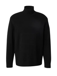 JACK & JONES Pullover JORSOFT KNIT HIGH NECK schwarz