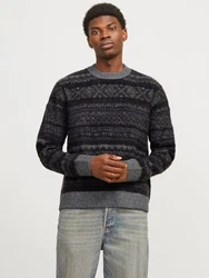 Jack & Jones Strickpullover JORRidgewood anthrazit/dunkelgrau
