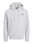 JACK & JONES Sweatshirt 'JJBeau' graumeliert/schwarz
