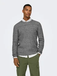 Only & Sons Pullover ONSTEGAN graumeliert