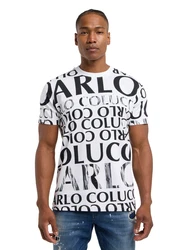 Carlo Colucci T-Shirt Dindo dunkelgrau/schwarz/weiß