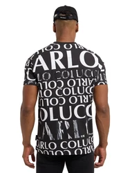 Carlo Colucci T-Shirt Dindo schwarz/weiß