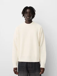 Bershka Pullover wollweiß