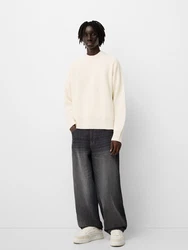 Bershka Pullover wollweiß