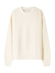 Bershka Pullover wollweiß