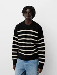 Bershka Pullover beige/schwarz