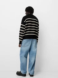 Bershka Pullover beige/schwarz