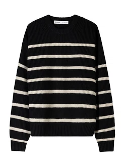 Bershka Pullover beige/schwarz
