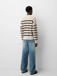 Bershka Pullover sand/schwarz