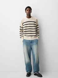 Bershka Pullover sand/schwarz