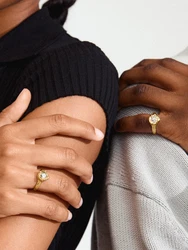 Pilgrim Ring 'Callum' gold / transparent
