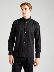 TOMMY HILFIGER Hemd 'FLEX' CORE POPLIN SOLID RF SHIRT schwarz