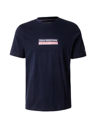 TOMMY HILFIGER T-Shirt marine/rot/weiß